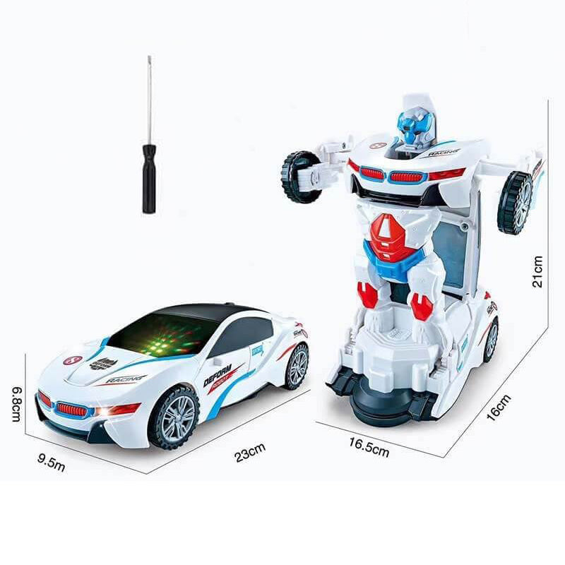 Arenzza electric universal deformation police toy car for kids, featuring colorful, transforming design perfect for children’s play and gifts.