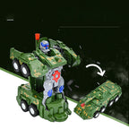 Arenzza electric police toy car for kids, featuring universal deformation design, colorful details, and a playful police theme.