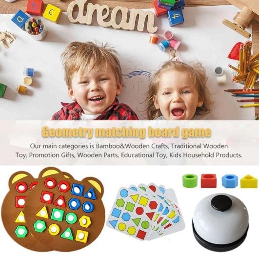 Arenzza Christmas shape matching game for kids, colorful toy with various shape pieces for fun and educational play.