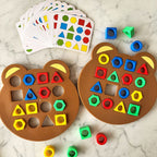 Arenzza shape matching game toy for kids, featuring colorful shapes and fun design for educational play.