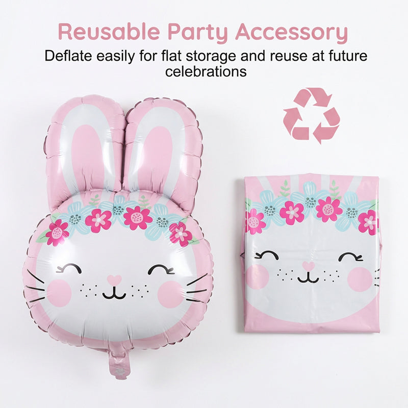Colorful Easter cartoon animal foil balloons from Arenzza, featuring playful designs, perfect for kids' celebrations and gifts.
