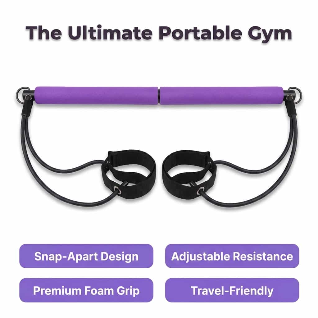 Arenzza Levante™ all-in-one home fitness and toning system with adjustable resistance bands and compact design for full-body workouts.