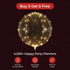 Arenzza LED decorative party balloons in various colors, glowing softly for celebration and festive events.