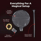 A set of LED decorative party balloons in various colors, glowing softly, designed for festive celebrations by Arenzza.