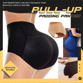 A pair of Arenzza women’s pull-up padding panties in black and nude, showcasing comfortable underwear with added padding.