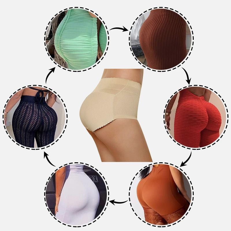 A pair of Arenzza women pull-up padding panties shown, featuring soft fabric and seamless design for comfort and support.