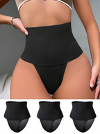 Women high waist flat belly shaping slimming panties by Arenzza, seamless undergarments for tummy control and smooth silhouette.