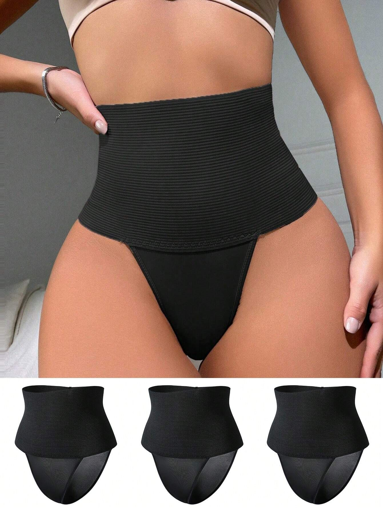 Women high waist flat belly shaping slimming panties by Arenzza, seamless undergarments for tummy control and smooth silhouette.