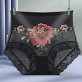 A pair of high waist lace embroidered women's underwear by Arenzza, featuring intricate lace details and a comfortable fit.