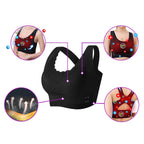 A women’s lace underwire bra by Arenzza featuring front cross design, side buckle, and comfortable fit.