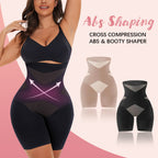 Aarenza women's high-waisted compression shapewear underwear in black, designed to shape and support the waist and hips.