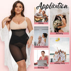 Aarenzza women's high-waisted cross compression shapewear underwear in black, designed to shape and smooth the waist area.