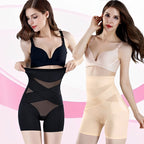Aarenzza women's high-waisted compression shaper underwear, black, designed to smooth and shape the waist and hips.