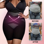 Arenzza women's high-waisted compression shapewear underwear in black, designed for slimming and tummy control.