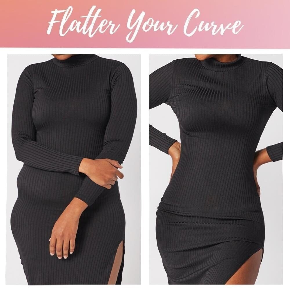 Aarenza women's high-waisted compression shapewear with cross design, made for slimming and support, in black fabric.