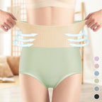 Three pairs of Arenzza women's high waisted breathable antibacterial soft underwear laid out.