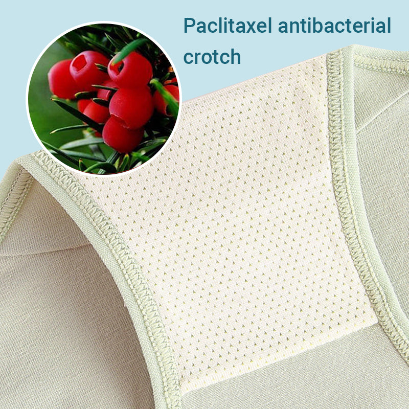 Three pairs of Arenzza women's high-waisted breathable antibacterial soft underwear laid out on a flat surface.