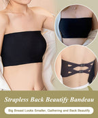 A women’s strapless ice silk seamless anti-skid bra from Arenzza, shown in a neutral color with smooth, comfortable fit.