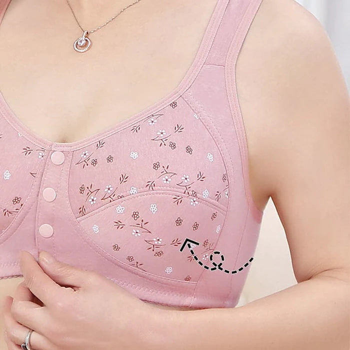Arenzza seamless cotton women's underwear with front buttons, featuring a comfortable and lightweight design.