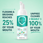 Unpree™ NEW TEETH Mouthwash by Aurenza Shop, showing a clear bottle with label and cap, designed for oral health and fresh breath.