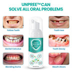 Unpree™ NEW TEETH Mouthwash bottle with label, designed to solve oral problems and promote oral health.