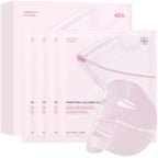 Aurenza Shop Pink Deep Collagen Gel Mask in a jar, showing the bright pink gel with a smooth texture and skincare packaging.