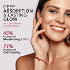 Pink collagen gel mask by Aurenza Shop, showing a smooth, pink facial mask with a gel-like texture and cooling appearance.