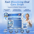 Aureza Shop WIMAID® Fast-Dissolving Oral Strips for advanced daily oral care, shown dissolving on a person's tongue.