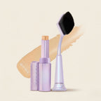 Aurenza Shop Stick Energy Duo with Shape Tape Concealer Stick and brush, featuring a sleek, portable makeup product on a white background.