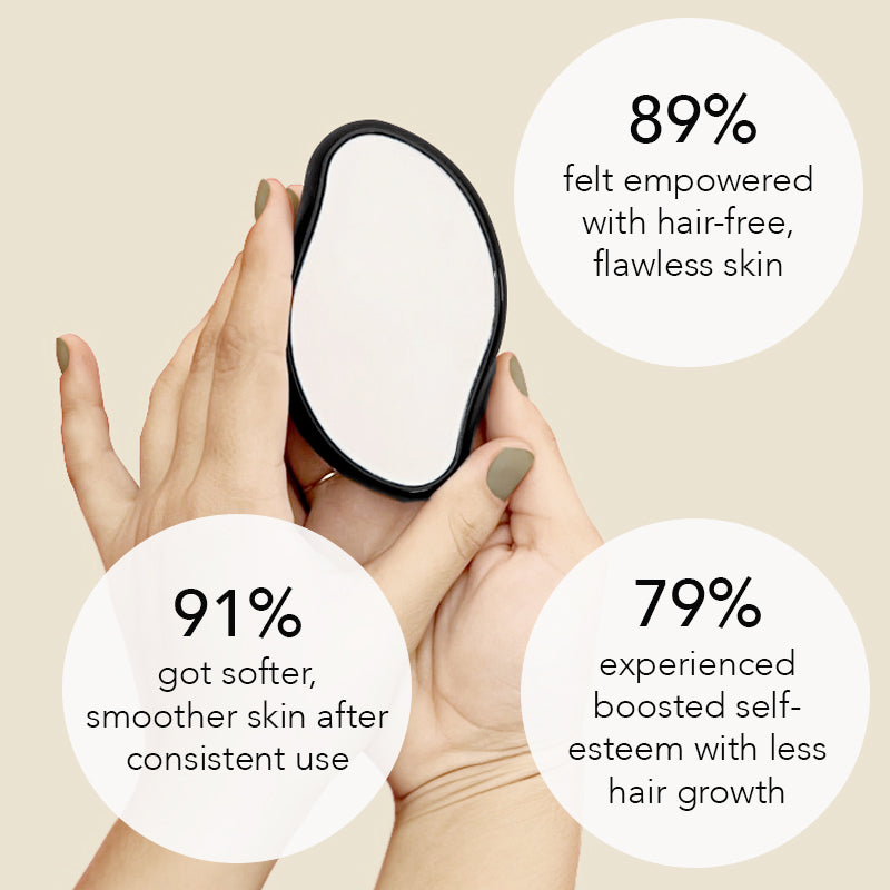 Aurenza Shop reusable crystal hair remover with sleek design and smooth surface for gentle hair removal.