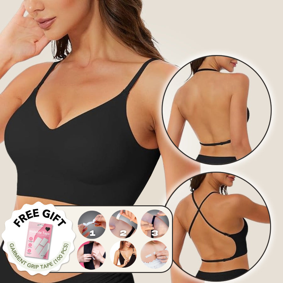 Aurenza Shop SkinHaven VersaForm seamless bra in neutral color with smooth, contoured cups and adjustable straps.