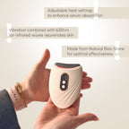 Aurenza Shop RadianceLift Pro 3-in-1 anti-aging sculptor device showing a close-up of the sleek, ergonomic design with control buttons