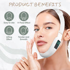 Aurenza Smart Face Sculpting Device showing eight modes for double chin reduction and jawline definition.