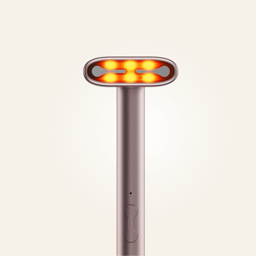 Aurenza Shop 7-in-1 LED facial toning and rejuvenation wand with red light therapy for face and neck treatment.