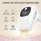 Aurenza Shop IPL hair removal device with sleek design and control buttons for at-home laser hair removal treatment.