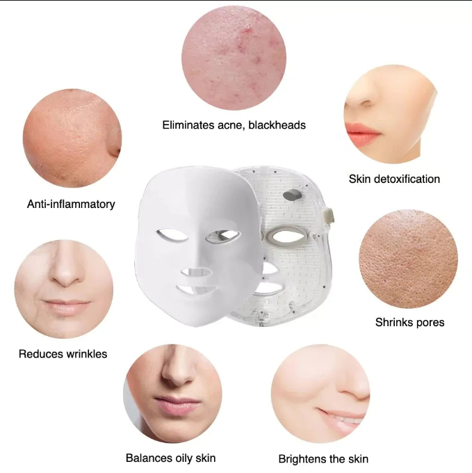 Aurenza Shop Face Mask Light Therapy Pro displaying a sleek, modern facial mask with LED light panels for skin treatment.