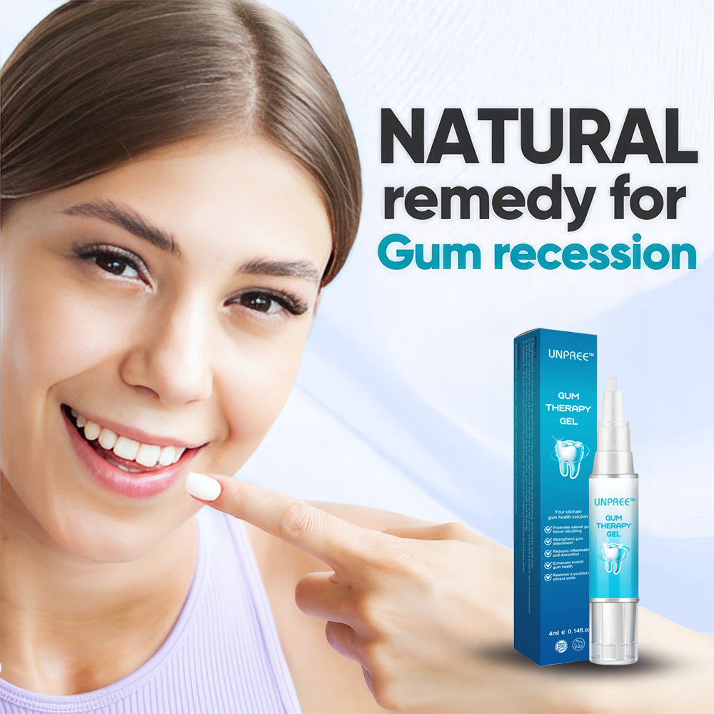Aurenza Shop UNPREE™ Gum Therapy Gel tube with a white cap and clear label, displayed on a white background.