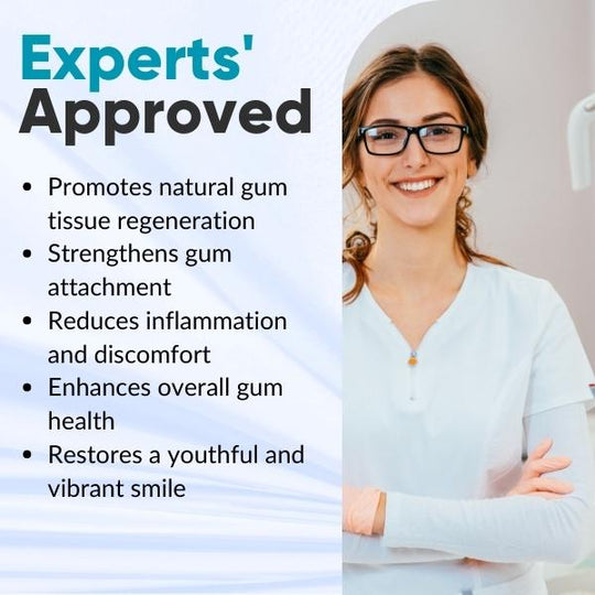 Aurenza Shop UNPREE™ Gum Therapy Gel tube, showcasing the product packaging and applicator for gum health treatment