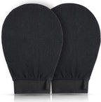 Aurenza Shop exfoliating glove body scrubbers, two soft, textured scrubbers for smooth, refreshed skin in a set of two.