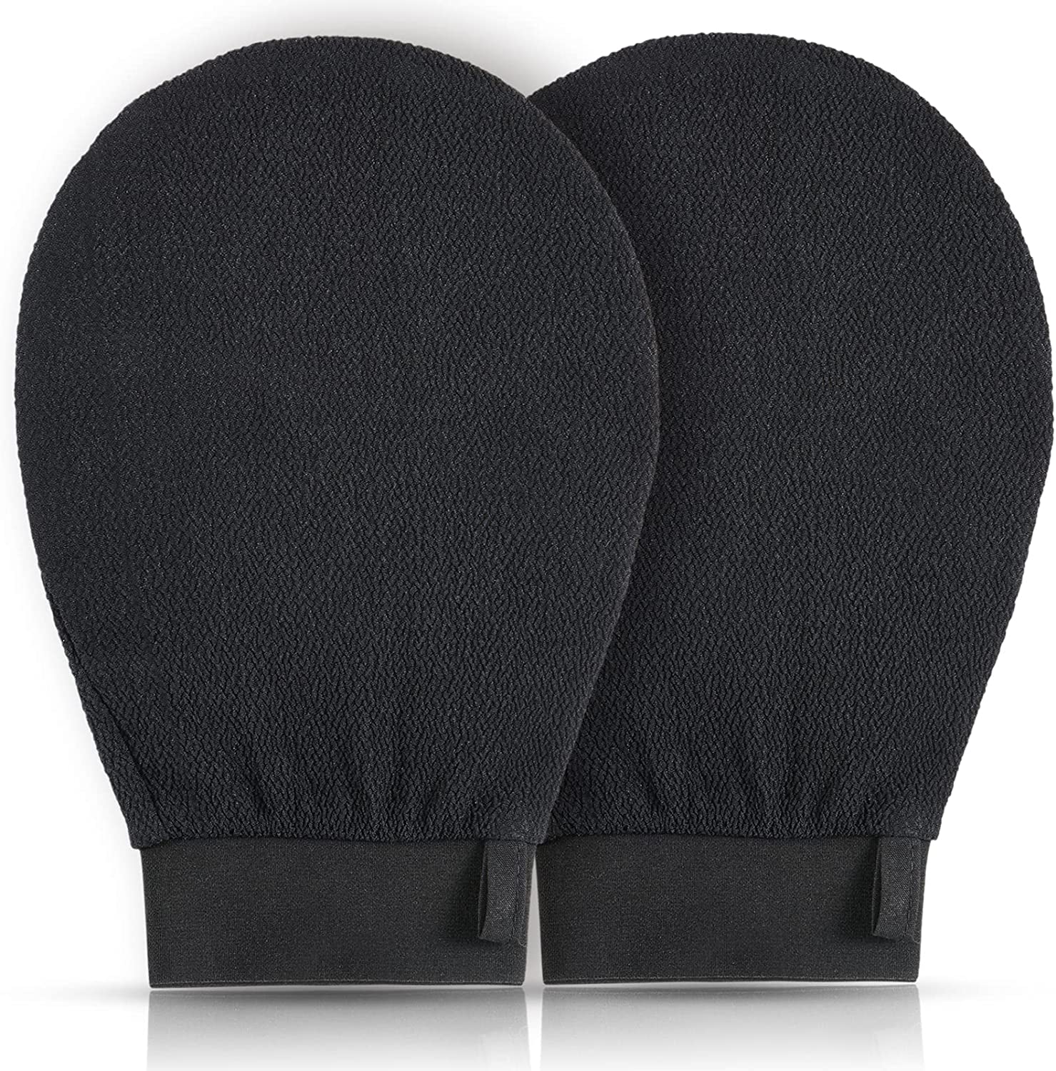 Aurenza Shop exfoliating glove body scrubbers, two soft, textured scrubbers for smooth, refreshed skin in a set of two.