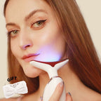 Aurenza Pro 3-in-1 mini facial toning and rejuvenation device with multiple attachments for skin tightening and revitalization.