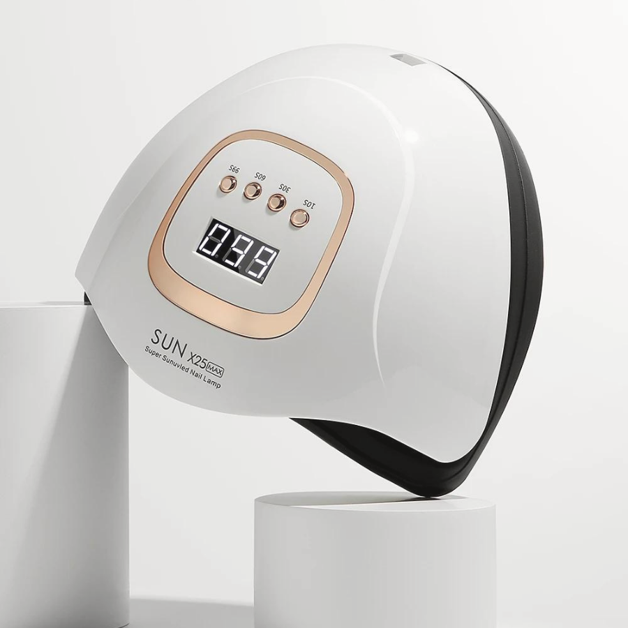 Aurenza Shop 380W Professional UV LED Nail Lamp for quick, efficient gel nail curing with sleek design and multiple light settings.