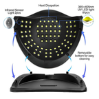 Aurenza Shop 380W UV LED nail lamp with a sleek design, showing its multiple LED lights for professional gel nail curing.