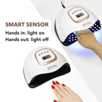 Aurenza Shop 380W professional UV LED nail lamp with multiple light panels for quick, even curing of gel nails.