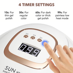 Aurenza Shop 380W professional UV LED nail lamp with a sleek design, used for quick and effective gel nail curing.