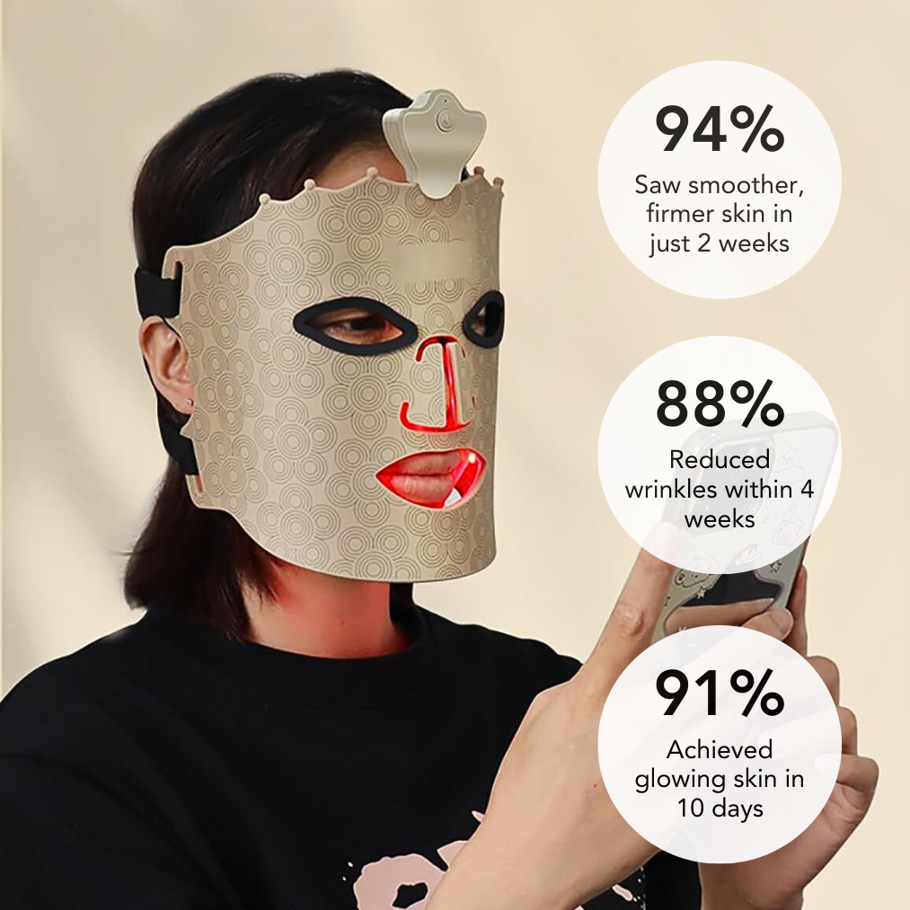 Aurenza Shop Face Mask Light Therapy Gen.2 showing the sleek design and LED light panel for skin treatment.