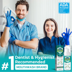 Aurenza Shop herbal teeth care mouthwash bottle with herbal ingredients, designed for oral health and fresh breath.