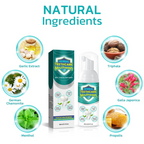 Aurenza Herbal TeethCare Mouthwash bottle with herbal ingredients, designed to promote oral health and freshen breath.