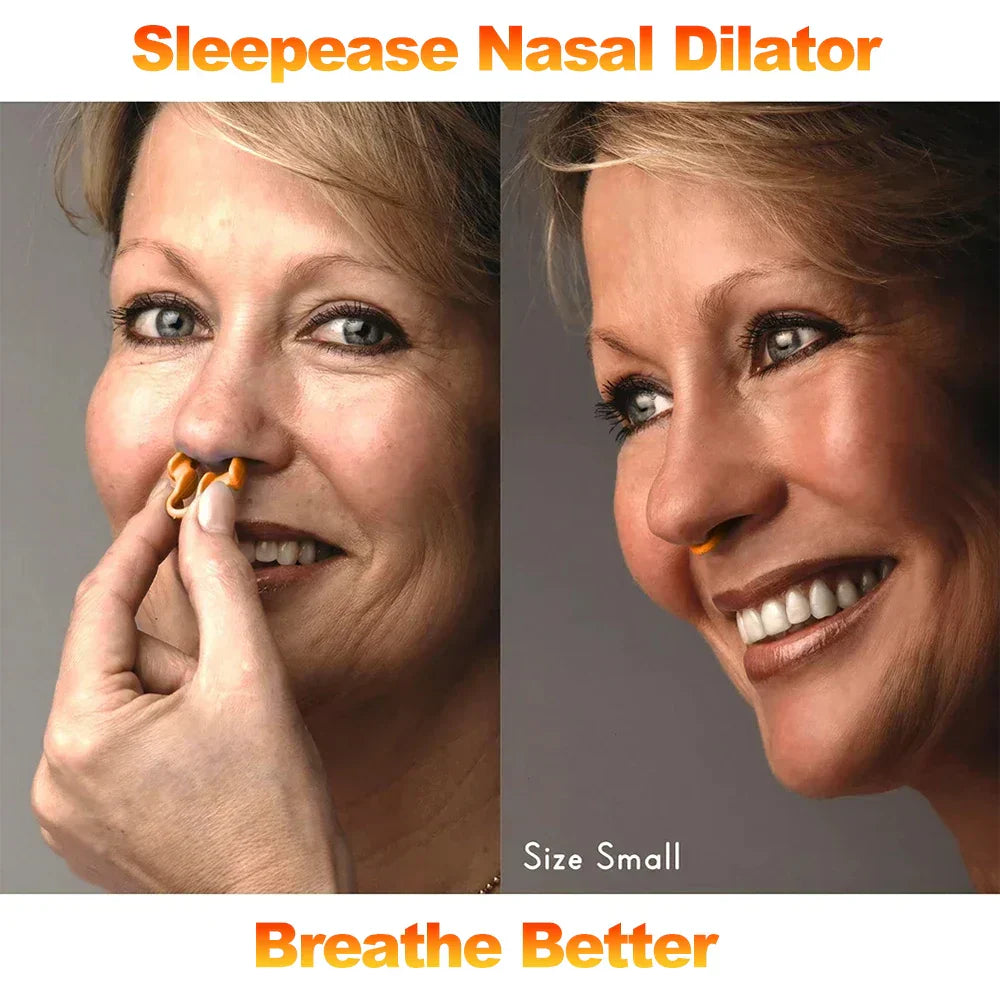 Aurenza Shop silicone nose clip and nasal dilator for anti-snoring, designed to improve breathing and reduce snoring during sleep.