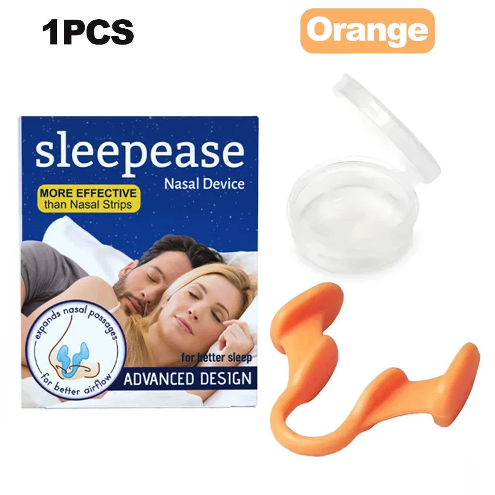Aurenza Shop silicone nose clip nasal dilator for anti snoring, helping improve breathing and reduce snoring during sleep.